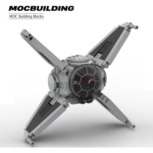 MOC Star Movie Series Building Blocks TIE Space Fighter Raptor Interceptor Minifig Scale Bricks Model Kids DIY Toys Children