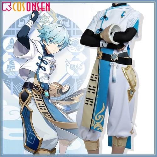Genshin Impact Chongyun Cosplay Costume Liyue Nation Outfit COSPLAYONSEN Mens Custom Made