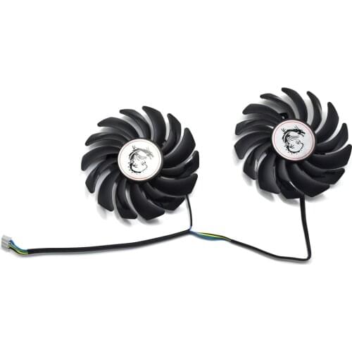85mm PLD09210B12HH GTX 1050 Ti 4PIN Cooler fan for MSI GeForce GTX 1050 Ti GAMING 4G RX470 8G Video Cards