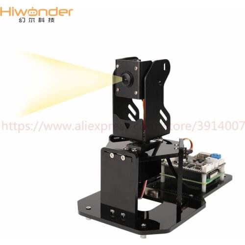 LOBOT VisionPi Vision Intelligent Robot Raspberry Pi 4b Camera PTZ Python Face Recognition Kit RC Robot