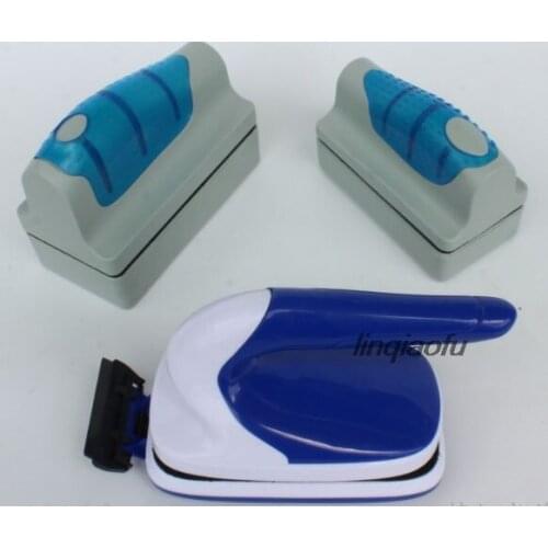 Aquarium suspension magnetic cleaning brush, strong suction aquarium glass wipe double-sided brush tool