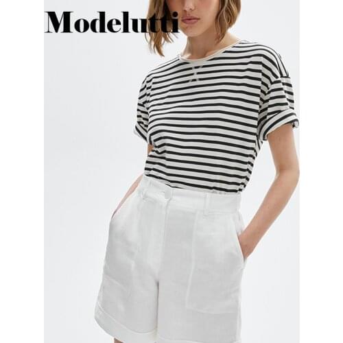 Женские полосатые футболки Modelutti China At AliExpress