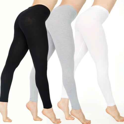 Fashion Womens Solid Bodycon Stretchy Thin Leggings Casual High Waist Skinny Fit Pants Workout Slimming Leggins Trousers