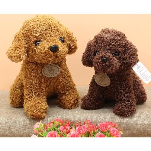18/25cm Soft Plush Simulation Teddy Realistic Pet Dog Lucky Puppy Stuffed Animals Dolls Cushion Pillow Cute Nice Xmas Gifts Toys