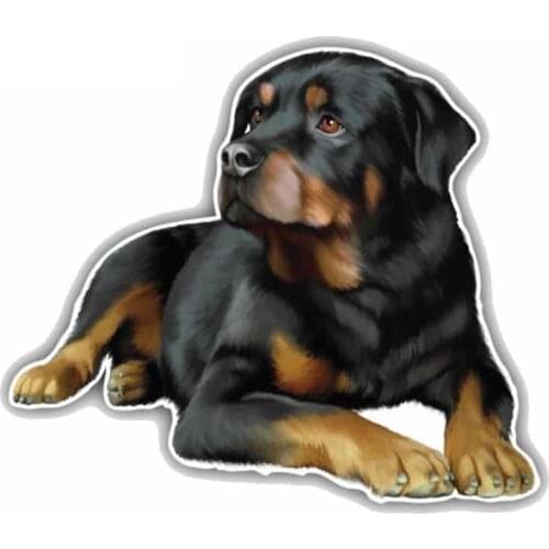 LLY-1268 Cute Rottweiler Dog Car Sticker Animal Decals PVC Fashion Auto Motorcycle Decoration Accessories Waterproof Decal