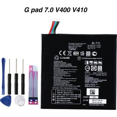 Original V400 Phone Battery for LG G pad 7.0 V400 V410 4000mAh BL-T12