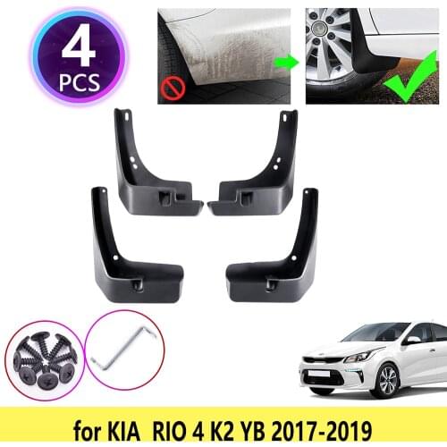 For KIA Rio 4 K2 2017 2018 2019 YB Sedan New Anti-mud Front Mudguards Mudflaps Fender Mud Flaps Splash Guards Car Accessories