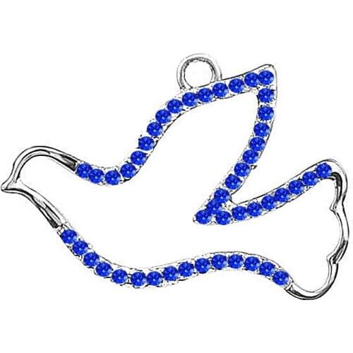 Metal Crystal Animal Peace Dove Charms Pendants Fit Sorority Fraternity Bangles Necklace Earring Making Greek Jewelry Accessory