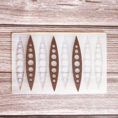 Hollow peas Shape Chocolate Stencil Cake Decorating Silicone Mold Transfer Sheet Baking Stencil Chablon