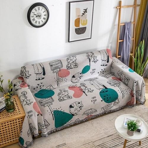 Drop Shipping Geometric Sofa Blanket Leisure Blanket Tapestry Soft Warm Blanket Spring And Autumn Sofa Blanket