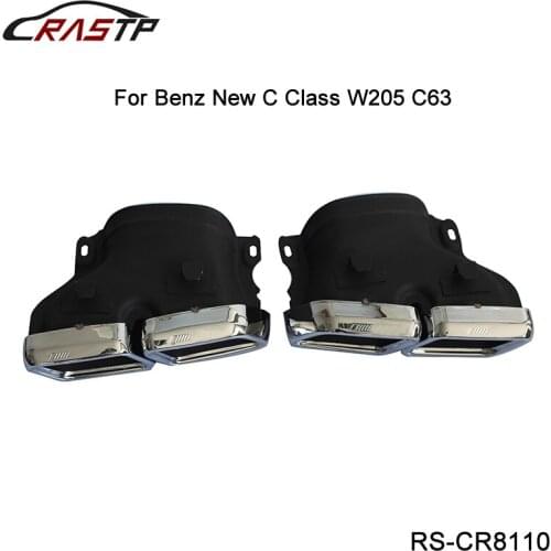 RASTP-Rear Exhaust Muffler Tip Muffler Ends Stainless Steel Pipe For Mercede Benz New C Class W205 C63 RS-CR8110