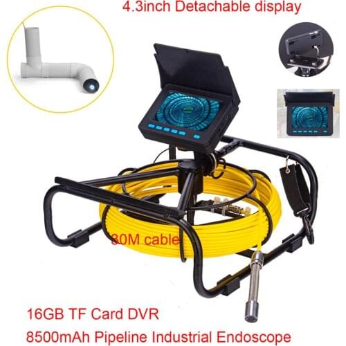 Removable Pipeline Endoscope Inspection Camera 30M Underwater Industrial Pipe Sewer Drain Wall Video Plumbing System DVR Cam