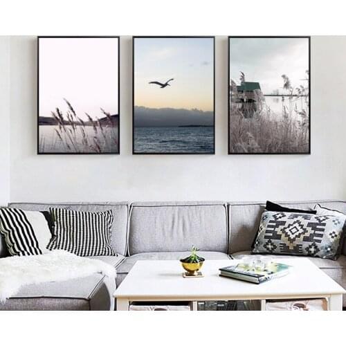 Nordic Pastoral Style Autumn Landscape Poster Art Canvas Painting Scenery Posters And Prints Unframed Wall Pictures Living Room