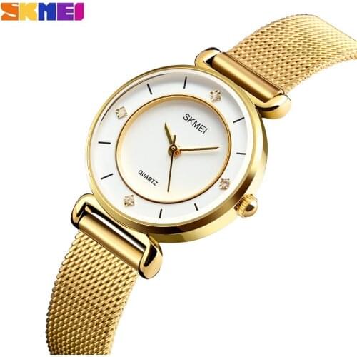 2020 SKMEI New Fashion Women Quartz Clock Waterproof Ladies Wristwatch Female Business Watches Relogio Feminino reloj mujer 1330