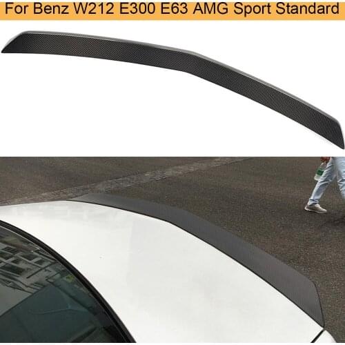 E Class Carbon Fiber Racing Trunk Spoiler Lip Wing for Mercedes Benz W212 E63 AMG E500 Sport Standard Sedan 4 Door 10-15 Spoiler