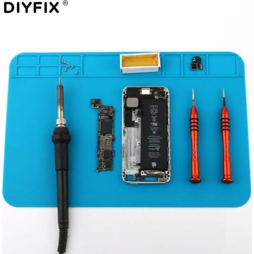 Heat Insulation Silicone Work Pad Desk Mat Maintenance Platform for BGA Soldering Repair Station Welding Tools Accessories