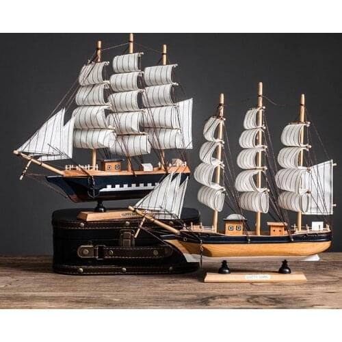 Sailing Boat Decoration Retro Nautical Style Surprise Gift Family Living Room Bedroom Company Desk Front Desk Decoration Dreams