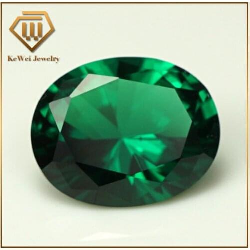 Wax Setting Fire 2*4mm-8*12mm 50pcs Oval Green Nano Stone Green Color Synthetic Nano Gem Stone