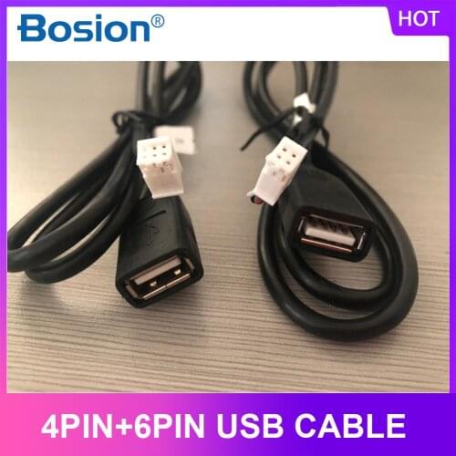 USB cable for android car radio car dvd long usb cable 4 pin and 6 pin connector