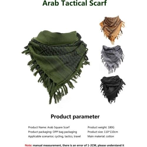 Thicken Army Military Tactical Unisex Arab Shemag Cotton Scarves Hunting Paintball Head Scarf Face Mesh Desert Bandanas Military