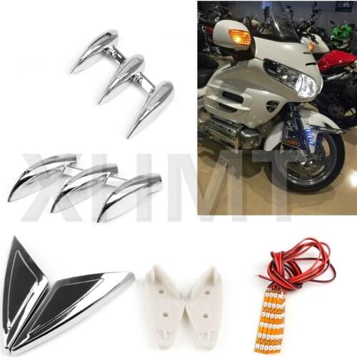 Goldwing Chrome Fairing For Honda Logo Side Fairing For Honda Goldwing GL1800 2001-2011 2002 2003 2004 2005 2006 2007 2008 2009
