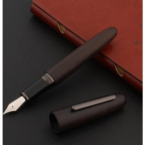 High Quality JinHao 9056 wood Fountain pen Gloden Brown Calligraphy Student Stationery Office Supplies