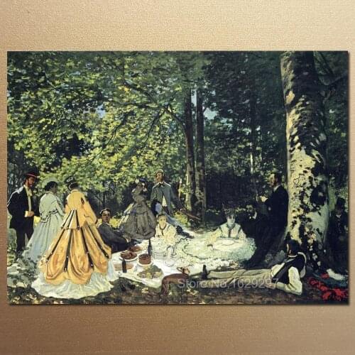 High quality Claude Monet paintings for sale Lunch on the Grass Canvas art hand-painted