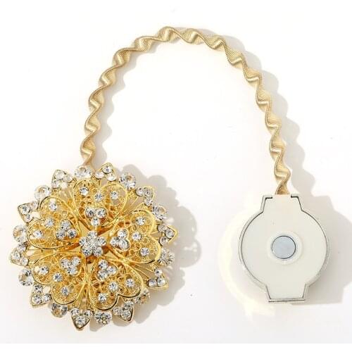 Gold Curtain Strap Buckle Holder Magnet Curtains Bandages Buckle Creative Curtain Tieback Window Decorative Accessories Cortina
