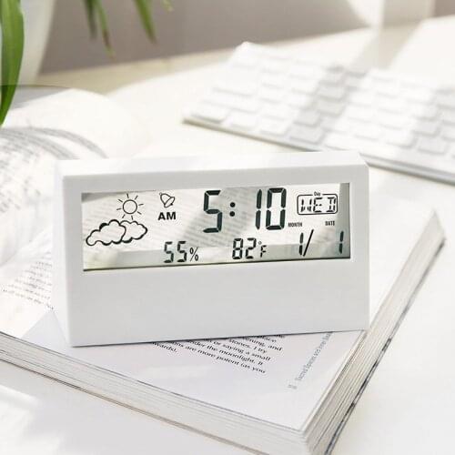 1PCs Hot Sale LED Digital Alarm Clock Backlight Snooze Mute Calendar Desktop Electronic Table Clocks Simple Desktop Clock