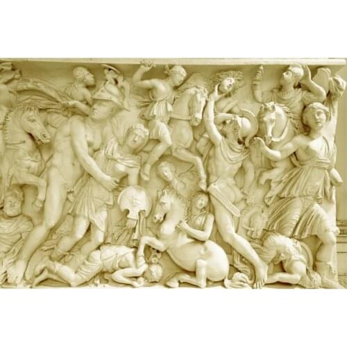 Roman sculpture relief sandstone TV backdrop 3d stereoscopic wallpaper custom wallpaper murals
