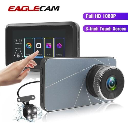 Car DVRs 3.0'' Full HD 1080P Touch Screen Car Dvr Camera Dual Lens Video Driving Recorder with Rear View Dashcam Auto Registrar