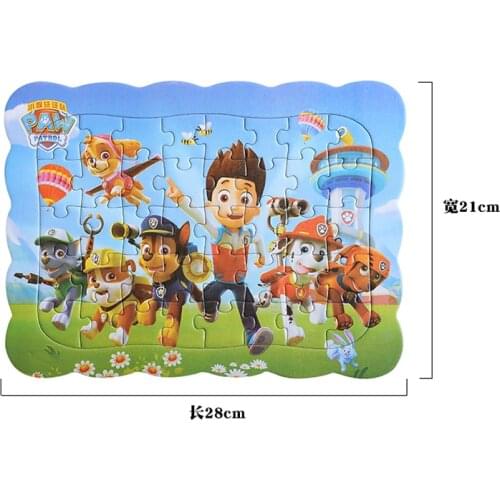 Paw Patrol Wooden Puzzle Kids Toy Cartoon Animal Wood Jigsaw Puzzles Child Early Educational Learning Toy for Birthday Gift