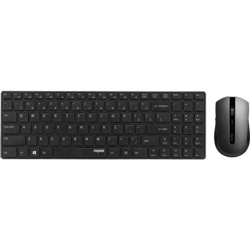 Rapoo 9300T wireless USB keyboard and mouse set, 2.4G wireless transmission, multi-mode mute and portable power saving