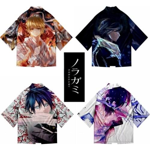 Noragami Printing Japan Kimono Shirt Haori Yukata Anime Cosplay Women/Men Fashion Summer Casual Cool Short Sleeve Streetwear