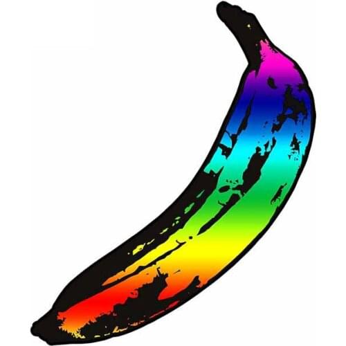 Creative Car Sticker Rainbow Banana Accessories Vinyl PVC 13cm*11cm Motorcycle Waterproof Windshield Car Styling Decal
