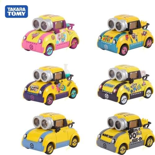 Tomy Alloy Car Model Lightning Universal Studios Little Yellow Man Despicable Me Alloy Car Model Cartoon Car Toy Children Gift