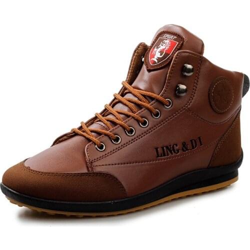 Autumn and Winter New Mens Leather Casual Shoes Mixed Colors Height Increasing Fashion Casual Flat Shoes