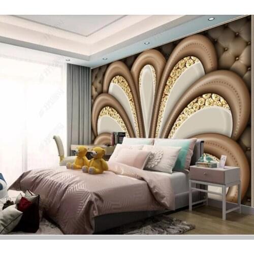 Papel de parede Peacock diamond soft bag jewelry 3d stereo wallpaper mural,living room tv wall bedroom wall papers home decor