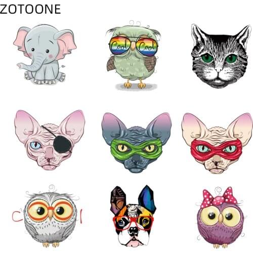 ZOTOONE Animal Patch Iron on Transfer for Clothes Cute Dog Patches for Kids Clothes Diy Washable Stickers Vinly Appliqued H