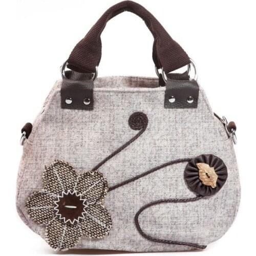 2021 Summer New Canvas Handbag Retro National Simple Shoulder Messenger Women Bag