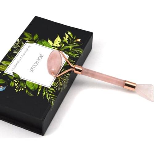 Nature Jade Guasha Roller, Massage Tool for Face, Neck, Eye, Anti Wrinkle and Aging Scraping Board, Promotional Absorption Mask