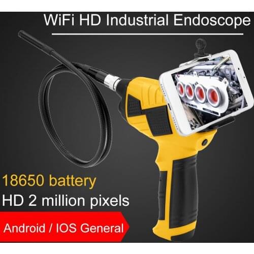 Handheld Endoscope WIFI Camera HD 1080P Inspection Camera For Smartphone Android IOS Snake Hard Cable Industrial Borescopes
