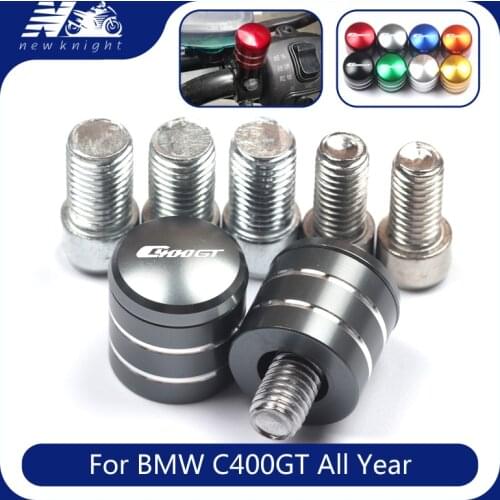 With Logo For BMW C400GT C400 GT All Year Motorcycle CNC Aluminum Rearview Handlebar Mirror Bolt Screw Mount Adapter Accessories