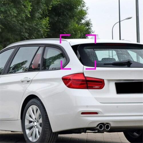 2pcs Glossy Black Rear Window Side Spoiler Splitter For BMW 3 Series F31 Touring Wagon 2012-2018 Auto Exterior Parts Spoiler