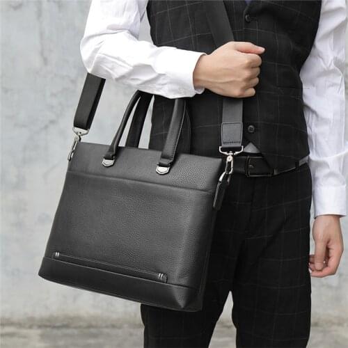 Mens Designer Bag Briefcase Sac Leather Bag Office Men Business Bags Document Organizer Shoulder Laptop Briefcase For Teens
