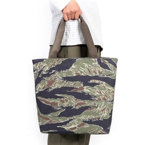 Tabby Camouflage Commemorative Edition Heavy Canvas Trendy Bag Military Fan Shoulder Bag Japanese