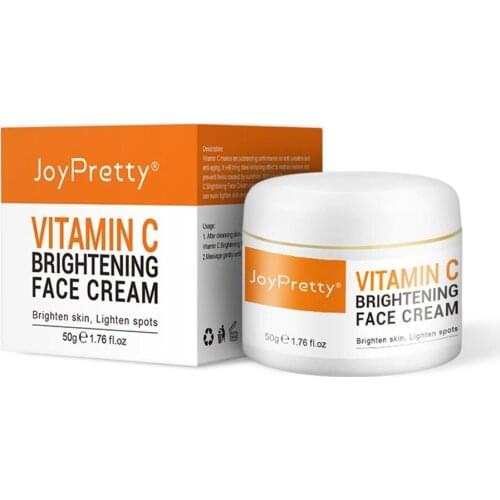 50ml VC Moisturizing Cream Brighten Skin Fade Dark Spots Anti-Aging Firming Whitening Vitamin C Cream Skin Care