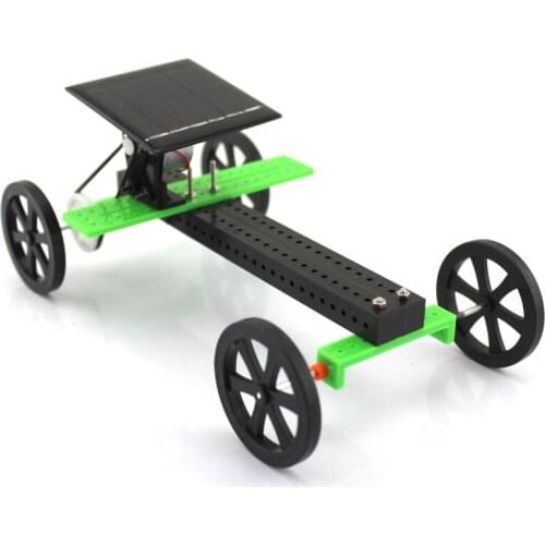 JMT Funny DIY Solar Toy Car Assemble Kit Belt Drive Bike Mini Solar Energy Powdered Toys Racer Kids Educational Model Parts