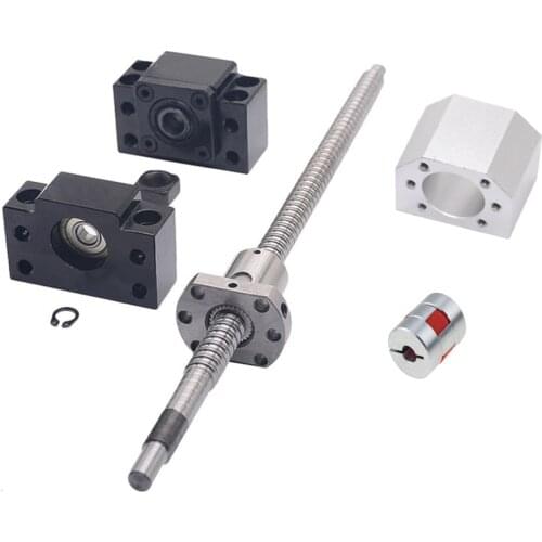 1pc 20MM Ball screw SFU2005 End Machined+RM2005 single Ball Nut+ BK15 BF15/FK15 FF15/EK15 EF15 End Support+ D25 L30 coupler