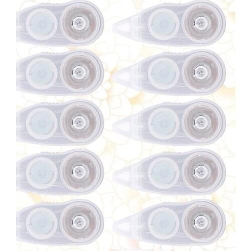 10pcs Double Sided Adhesive Stick Roller Correction Tapes Useful Tape Correction Tape for Office School Students (White)